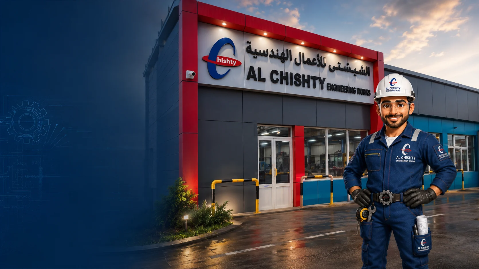 AL CHISHTY Engineering Work facility and ACE engineering mascot